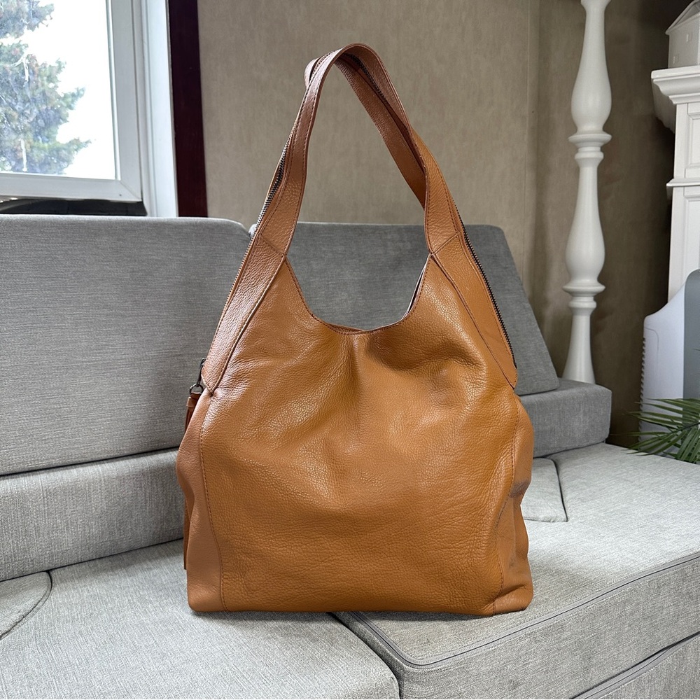 Sundance Tan Leather Shoulder Bag